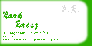 mark raisz business card